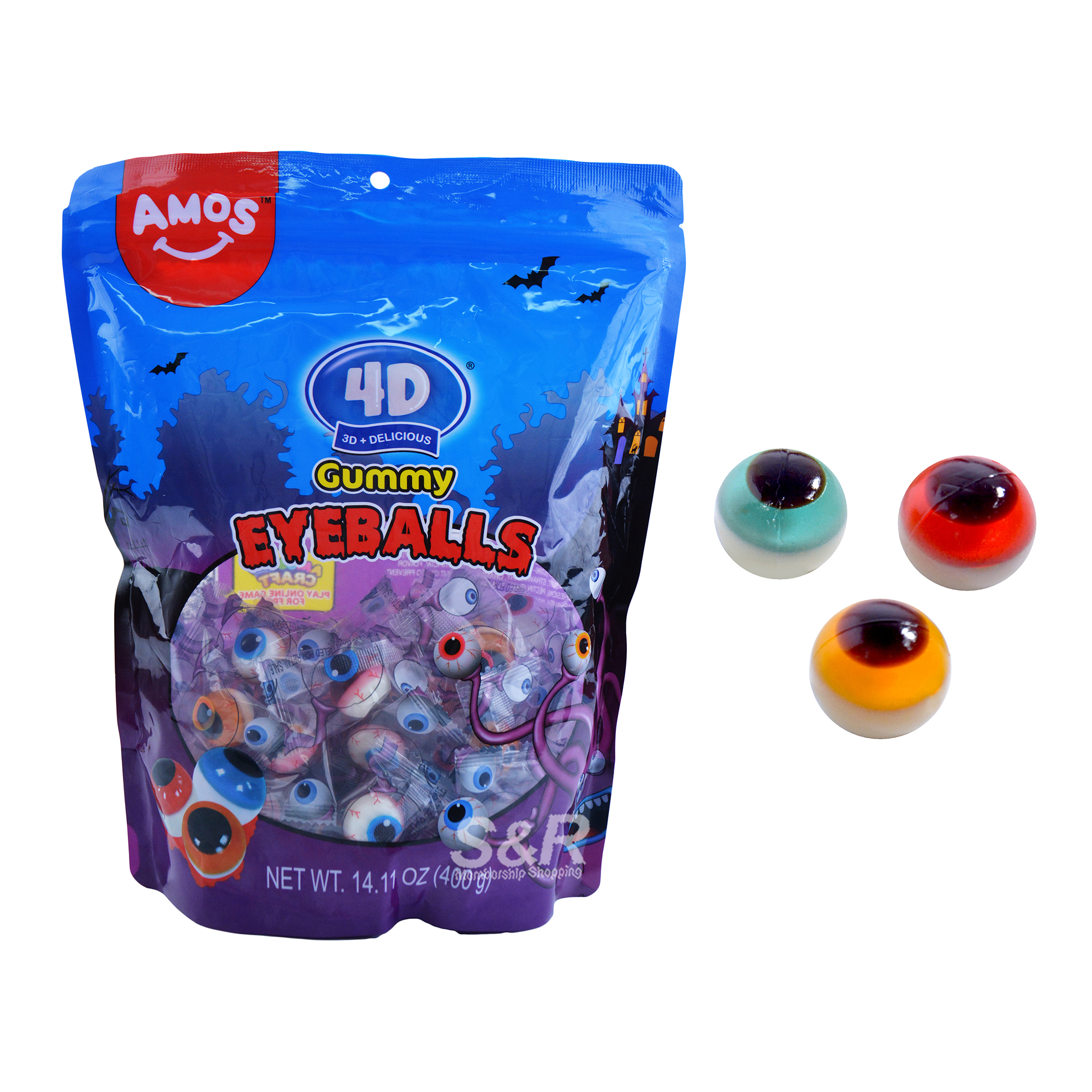 Amos 4D Gummy Eyeballs 400g Amos 4D Gummy Eyeballs 400g